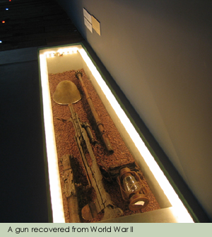 A gun recovered from WWII