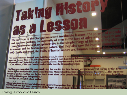 Taking history as a lesson